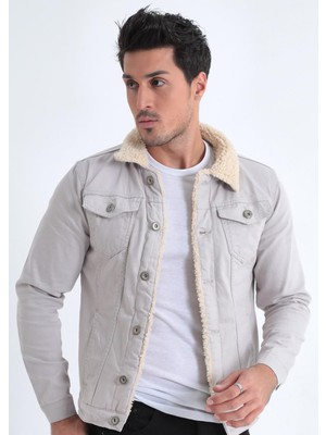 Comstarmoda Erkek Içi Kürklü Kot Ceket