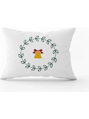 Cango Home Yeşil Kırmızı Yılbaşı Temalı Dijital Baskılı Kırlent Kılıfı CGH907-3550 Çift Tarafı Baskılı