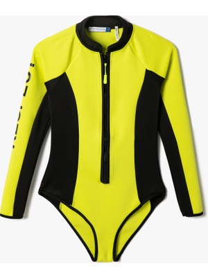 Koton Şahika Ercümen X Koton - Fermuarlı Sörf Mayosu