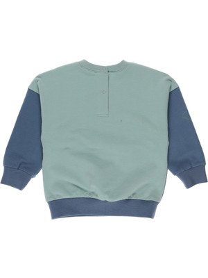 Panço Erkek Bebek Blok Detaylı Yazılı Sweatshirt