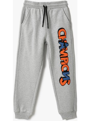 Koton Baskılı Jogger Eşofman Altı Beli Bağlamalı