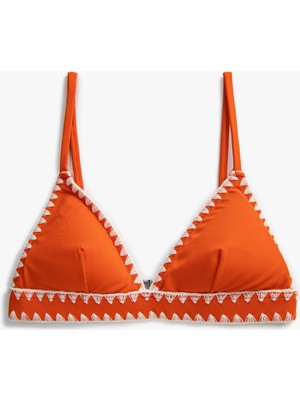 Koton Üçgen Bikini Üstü Nakışlı