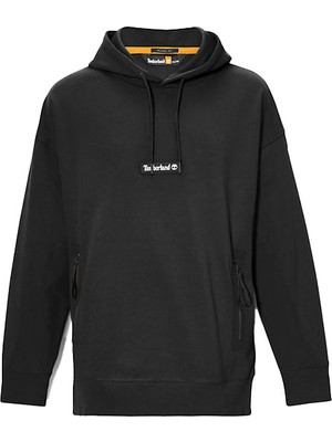 Timberland Mix Media Erkek Siyah Kapüşonlu Sweatshirt