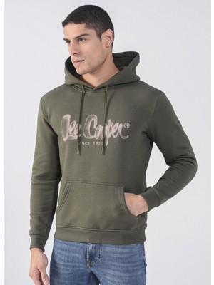 Lee Cooper Kapüşon Yaka Haki Erkek Sweatshirt 231 Lcm 241014 Gregor