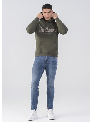 Lee Cooper Kapüşon Yaka Haki Erkek Sweatshirt 231 Lcm 241014 Gregor