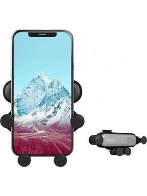 Hediyeconcepti 4 Nokta Destekli Tasarımlı Araç İçi Gümüş Telefon Tutucu