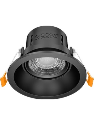 Ledhouse 8 W Yuvarlak Smd LED Sıva Altı Spot Lamba Tavan Armatür ( Siyah Kasa - 6500K Beyaz Işık )