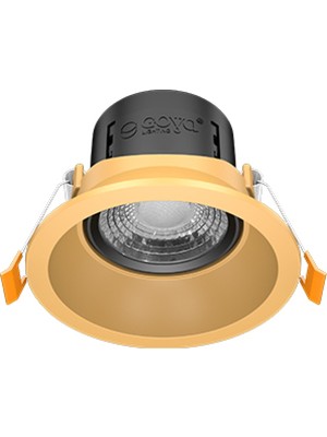 Ledhouse 8 W Yuvarlak Smd LED Sıva Altı Spot Lamba Tavan Armatür ( Gold Kasa - 6500K Beyaz Işık )