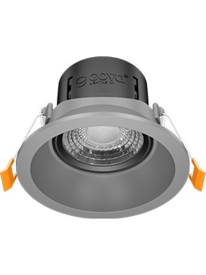 Ledhouse 8 W Yuvarlak Smd LED Sıva Altı Spot Lamba Tavan Armatür ( Titanium Kasa - 6500K Beyaz Işık )