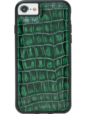 Watch of Royal Apple iPhone 6-7-8 Croco Green Leather Kılıf