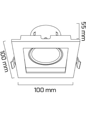 Ledhouse 8 W Kare Smd LED Sıva Altı Spot Lamba Tavan Armatür ( Titanium Kasa - 6500K Beyaz Işık )