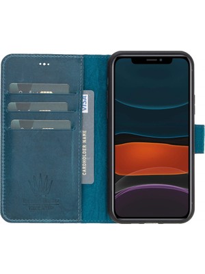 Watchofroyal Magıc Wallet Apple iPhone 11 Pro Turkuaz Cuzdan + Kılıf