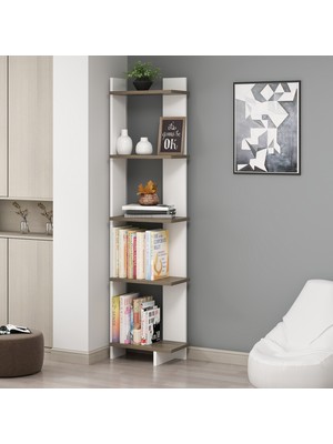 Dekorosso Unika Modern Dekoratif Köşe Kitaplık