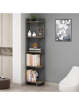 Dekorosso Unika Modern Dekoratif Köşe Kitaplık