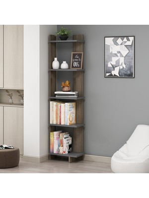 Dekorosso Unika Modern Dekoratif Köşe Kitaplık