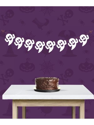 Neşeli Günlerim Cadılar Bayramı Halloween Hayalet Büyük Banner *kalın Kağıt 150 cm