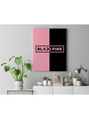 Satürn Design Blackpink Logo Kanvas Tablo 40 x 55 cm