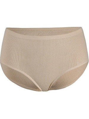 Yeni Yıldız 3586 Ten Çizgili Yüksek Bel Kadın Bato Külot