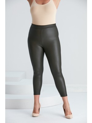 Rmg Siyah Büyük Beden Deri Tayt