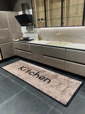 Brillant Kitchen Kalpli Lateks Kaymaz Taban Mutfak Halısı