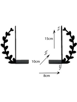 Hobi Demir Sanat Metal Kitap Tutucu Bitki Figürlü Kitap Desteği, Dekoratif Kitaplık
