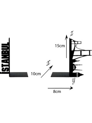 Hobi Demir Sanat Metal Kitap Tutucu Istanbul Figürlü Kitap Desteği, Dekoratif Kitaplık