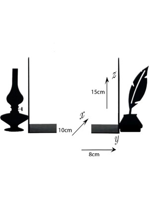 Hobi Demir Sanat Metal Kitap Tutucu Gaz Lambası & Divit Figürlü Kitap Desteği, Dekoratif Kitaplık