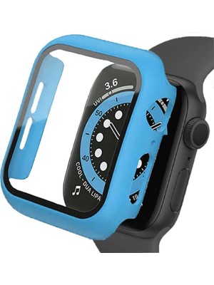 E2M Apple Watch 38MM Sense Kasa ve Ekran Koruyucu Açık Mavi