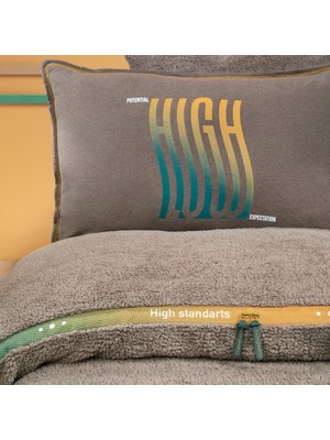 Yataş Bedding Coverme High Çift Kişilik Battaniye Nevresim Takımı - Kahverengi