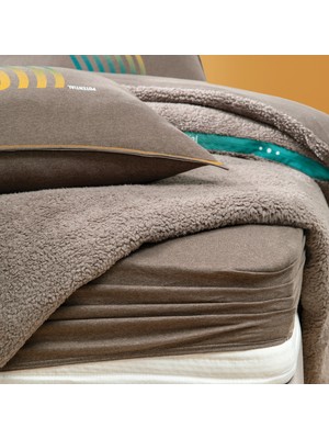 Yataş Bedding Coverme High Çift Kişilik Battaniye Nevresim Takımı - Kahverengi