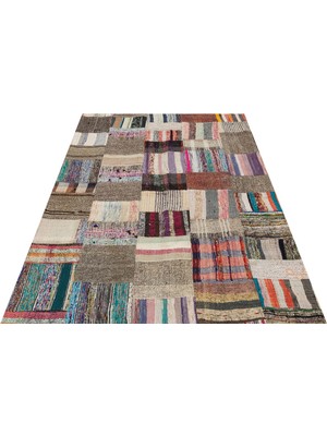 Sempati Halı Patchwork Eskitme El Dokuma Halı  141 x 196 cm 6128