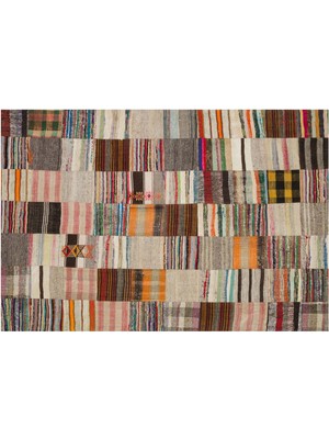 Sempati Halı Eskitme Patchwork %100 El Dokuma Halı  202 x 300 cm 6166