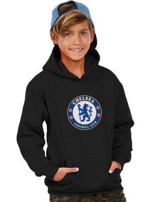 Hero Tasarım Chelsea  Çocuk Sweatshirt Kapşonlu BLL2770