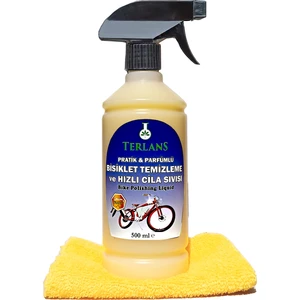 Terlans Bisiklet Hızlı Cila Temizlik ve Boya Koruma Parfümlü 500 ml + Mikrofiber Bez