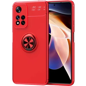 Kip GSM Xiaomi Redmi Note 11 Pro 5g Kılıf Metal Yüzüklü Standlı Yumuşak Ravel Silikon Kapak