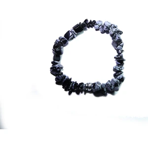 Doğal Kırık Taş Obsidyen Bileklik