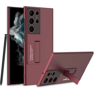 Kip GSM S22 Ultra Kılıf Standlı Mat Renkli Kamera Korumalı Ays Kapak