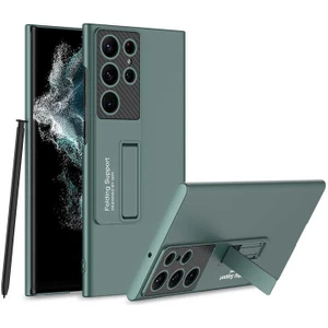 Kip GSM Galaxy S22 Ultra Kılıf Standlı Mat Renkli Kamera Korumalı Ays Kapak