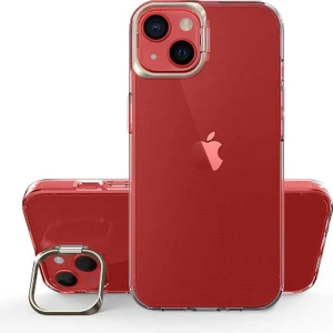 Kip GSM Apple iPhone 14 Kılıf Metal Lens Korumalı Standlı Skuba Kapak