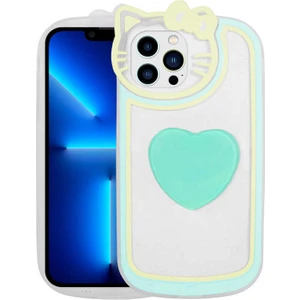Kip GSM Apple iPhone 12 Pro Max Kılıf Kedi Figürlü Transparan Pop Soketli Ritmik Kapak