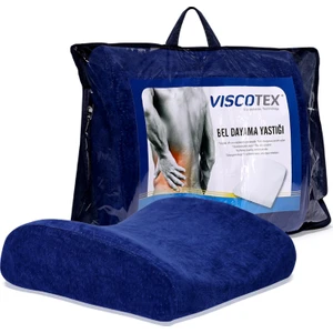 Visco Ortopedik Bel Dayama Minderi 38X33X12 Cm, Lacivert