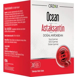 Ocean Astaksantin 30 Kapsül