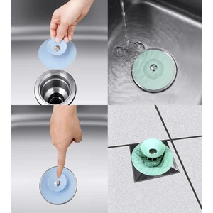 Silikon Lavabo Küvet Süzgeci Kilitli Lavabo Tıkacı Lavabo Küvet Tıpası