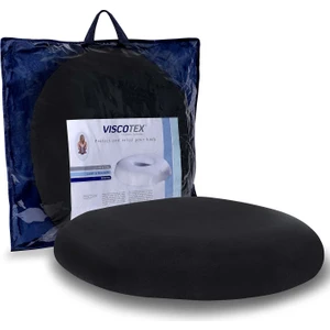 Visco Ortopedik Oturma Simidi 44X42/8 Cm, Siyah