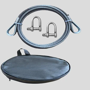 Lidersan Çelik Çantalı  Izoleli Çelik 1,5 Metre Araç Çekme Halatı 7 Ton Çelik Çekme Halatı 2 Adet Mapa