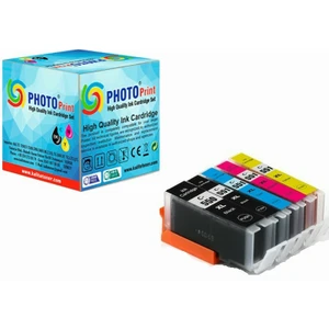Canon PGI-550XL CLI-551XL Uyumlu 5 Renk Muadil Kartuş MG6650 MG7150 MG7500 MG7550