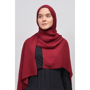 Caz Krep Tesettür Şal-Koyu Bordo