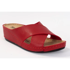 DZA37-1802 Kırmızı Günlük Ortopedik Kadın Terlik