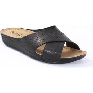 DZA37-513 Siyah Günlük Ortopedik Kadın Terlik