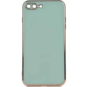 Apple iPhone 8 Plus Kılıf Gold Köşeli Renkli Lüx Kapak